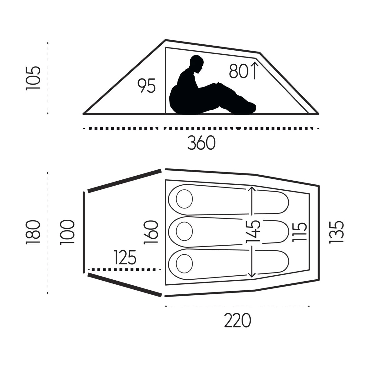 Fjallraven Abisko Lite 3 - Pine Green 4 Fjallraven Abisko Lite 3 - Pine Green - Image 2