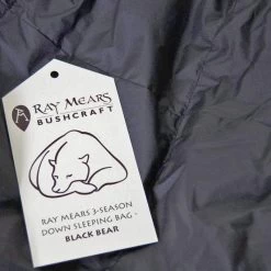 Ray Mears 3-Season Down Sleeping Bag - Black Bear -Camping Supplies Sale Black label